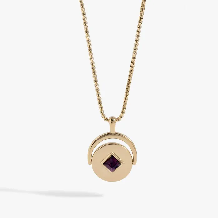 Alex And Ani Necklaces Women February Birthstone And Flower Flip Charm Necklace Stainless Steel Gold Alex And Ani Necklaces Women February Birthstone And Flower Flip Charm Necklace Stainless Steel Gold