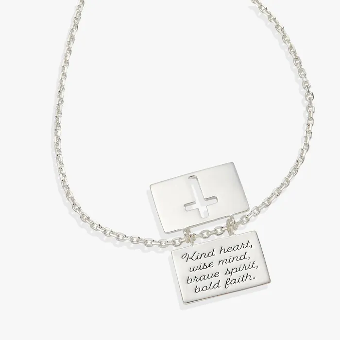 Alex And Ani Necklaces Women Hidden Message Cross Affirmation Necklace Silver