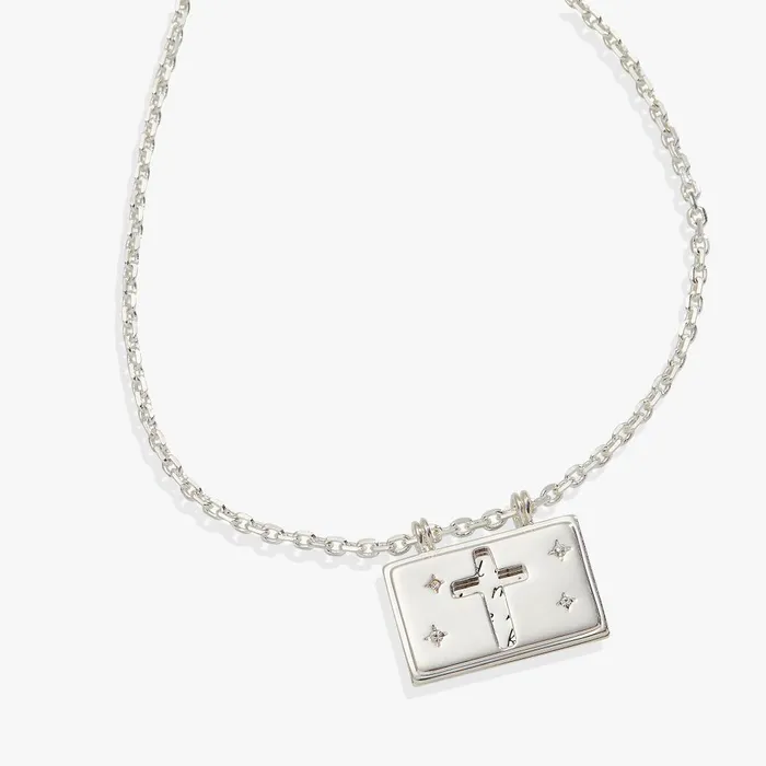 Alex And Ani Necklaces Women Hidden Message Cross Affirmation Necklace Silver