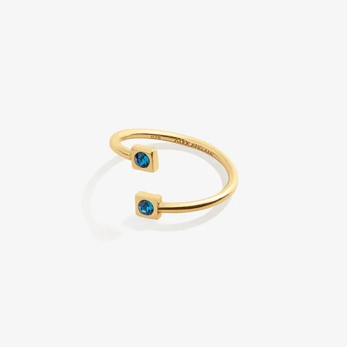 Alex And Ani Rings Women December Birthstone Blue Zircon Ring Wrap 14kt Gold Over Sterling Silver Alex And Ani Rings Women December Birthstone Blue Zircon Ring Wrap 14kt Gold Over Sterling Silver