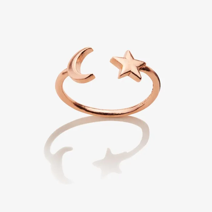 Alex And Ani Rings Women Moon Star Ring Wrap Sterling Silver