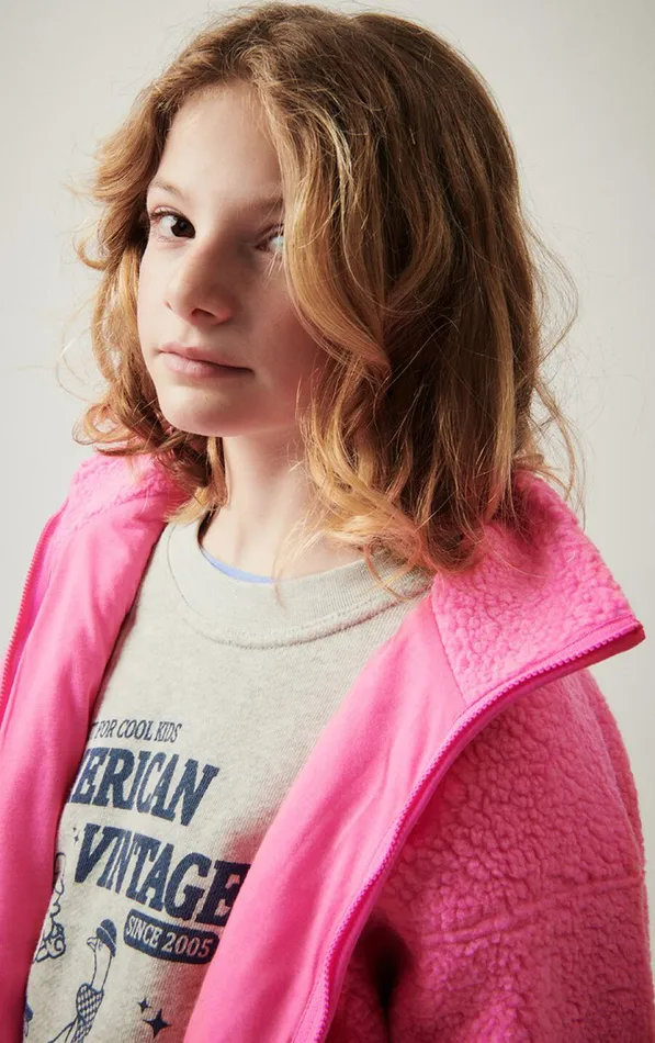 American Vintage Jackets and Coats Kids Jacket Hoktown Acid Pink Melange American Vintage Jackets and Coats Kids Jacket Hoktown Acid Pink Melange
