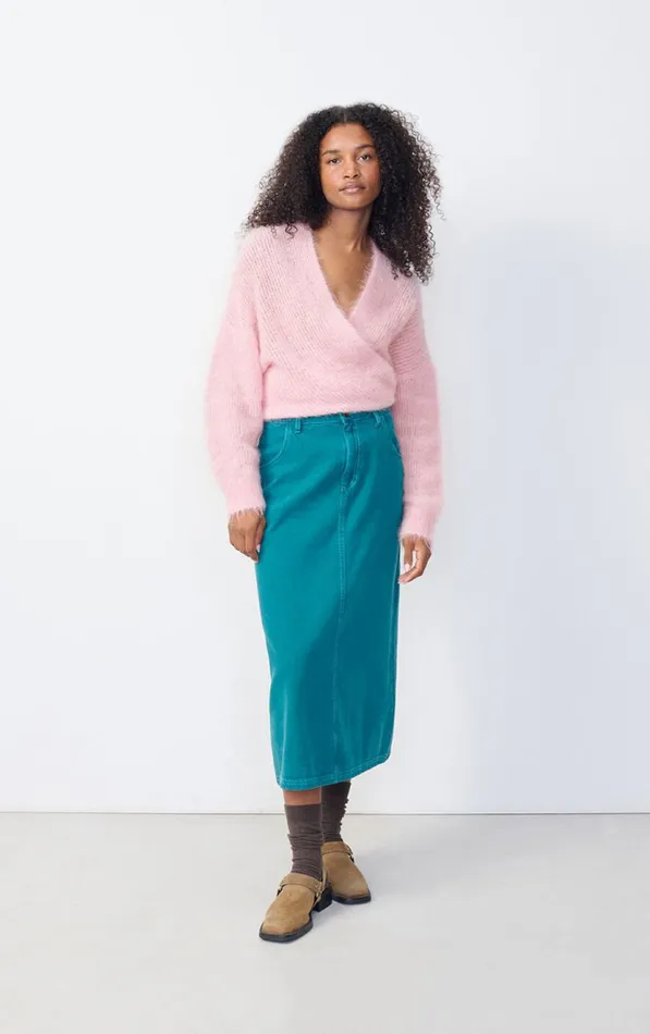 American Vintage Jumpers and Cardigans Women Cardigan Bymi Cotton Candy Melange American Vintage Jumpers and Cardigans Women Cardigan Bymi Cotton Candy Melange