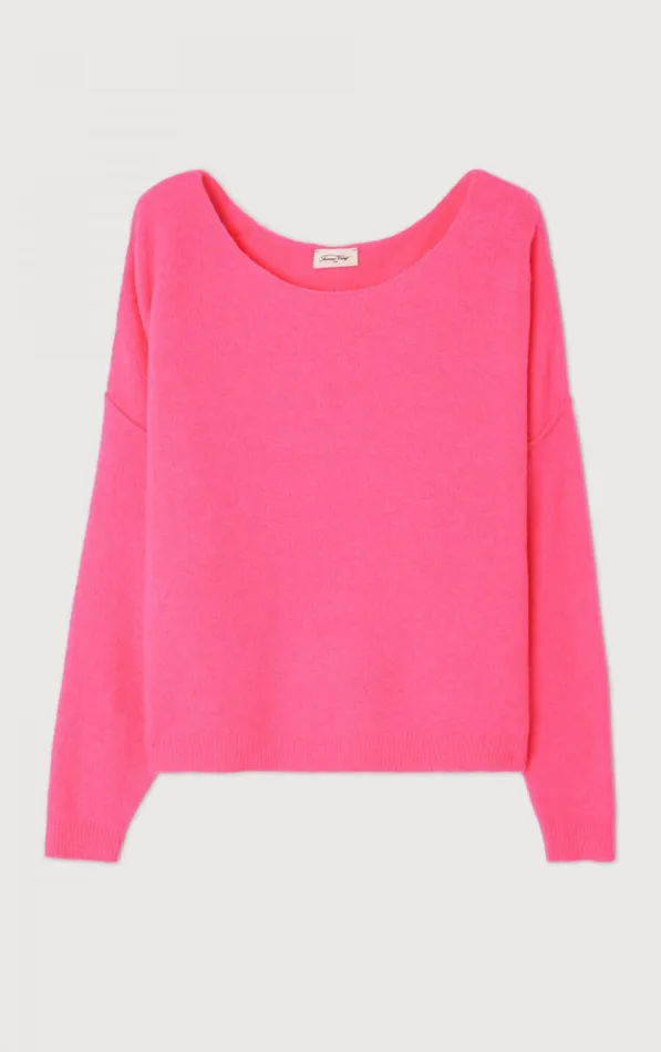 American Vintage Jumpers and Cardigans Women Jumper Damsville Fluo Pink American Vintage Jumpers and Cardigans Women Jumper Damsville Fluo Pink