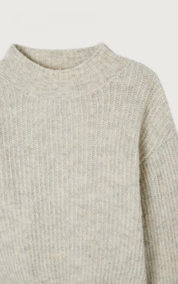 American Vintage Jumpers and Cardigans Women Jumper East Melange Powder Snow American Vintage Jumpers and Cardigans Women Jumper East Melange Powder Snow