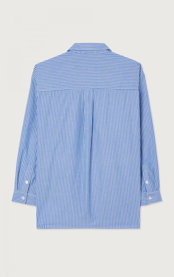 American Vintage Shirts Women Shirt Zatybay Aqua Stripes American Vintage Shirts Women Shirt Zatybay Aqua Stripes