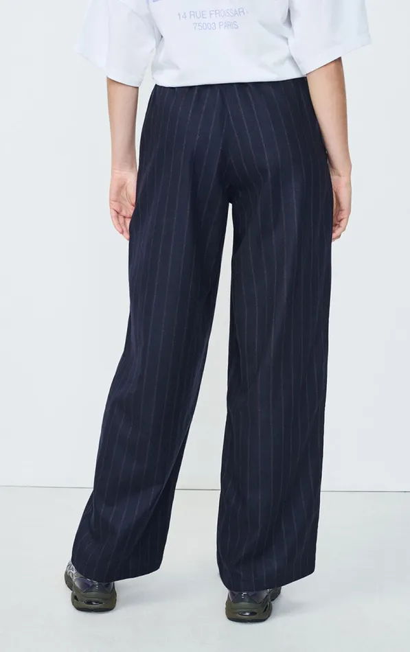 American Vintage Trousers Women Trousers Dirow Navy Stripes American Vintage Trousers Women Trousers Dirow Navy Stripes