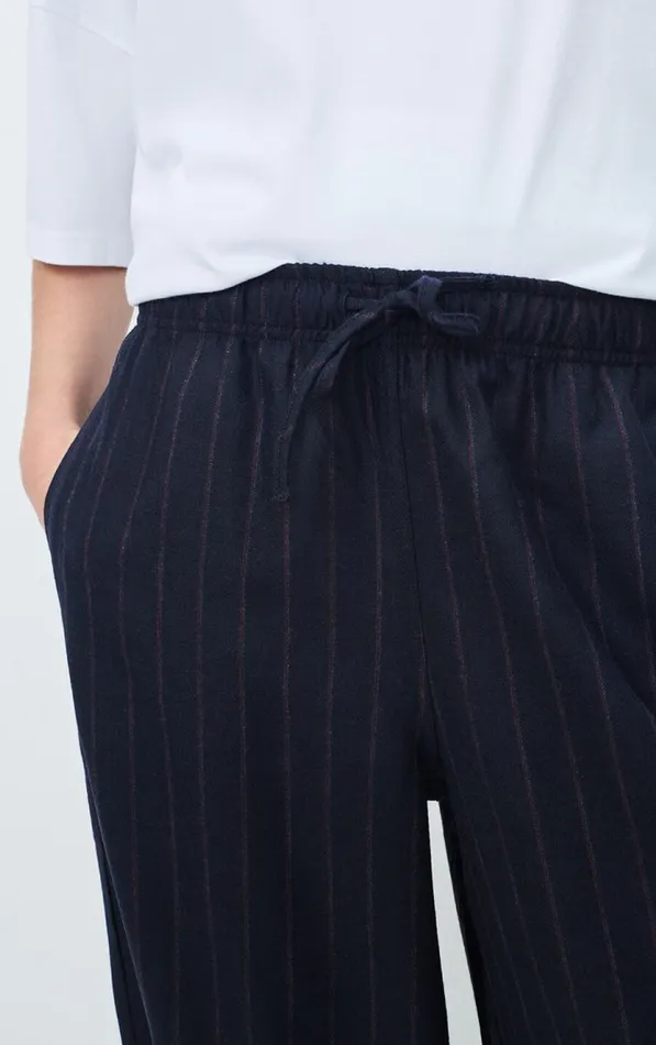 American Vintage Trousers Women Trousers Dirow Navy Stripes American Vintage Trousers Women Trousers Dirow Navy Stripes