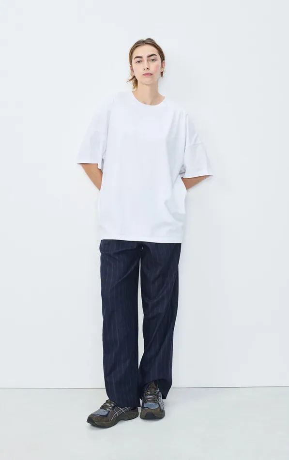 American Vintage Trousers Women Trousers Dirow Navy Stripes American Vintage Trousers Women Trousers Dirow Navy Stripes