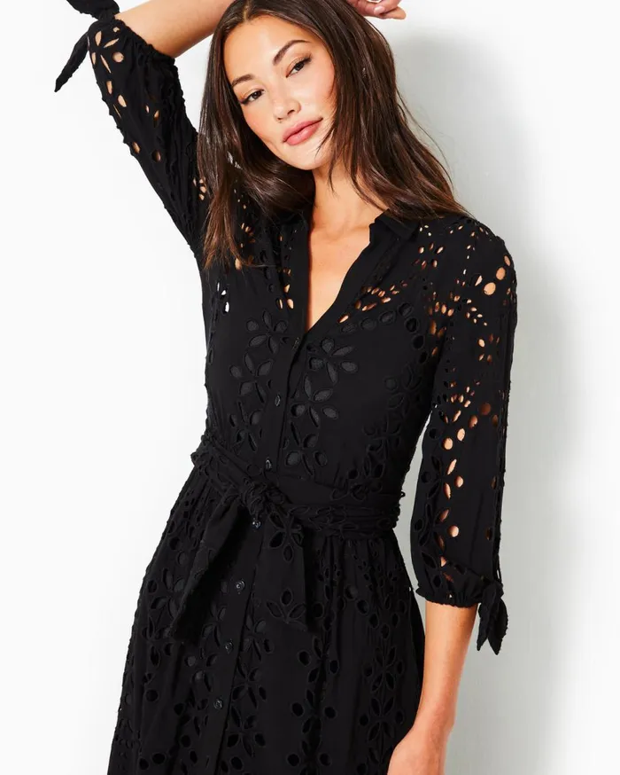 Amrita Eyelet Midi Dress Onyx Soiree Eyelet Women Lilly Pulitzer Dresses Amrita Eyelet Midi Dress Onyx Soiree Eyelet Women Lilly Pulitzer Dresses