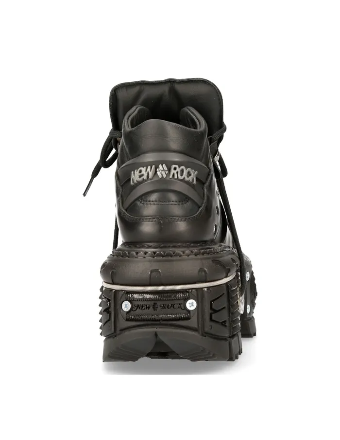 Ankle Boot Black Imperfect With Laces MTank006cS1 WomenMen New Rock Booties