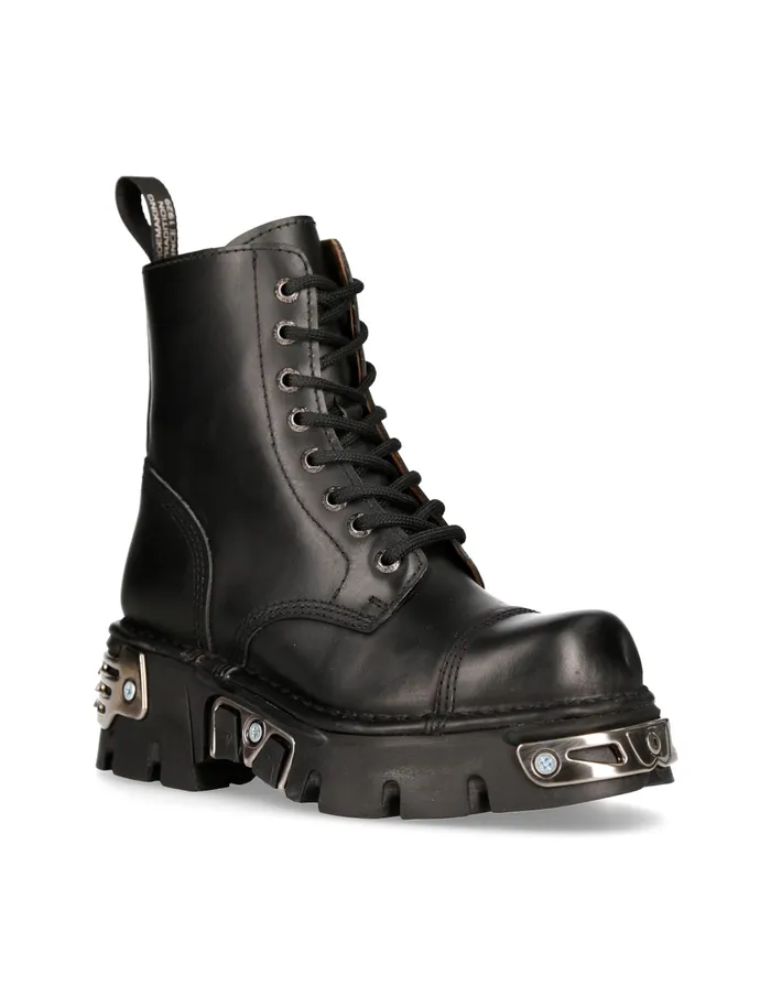 Ankle Boot Black Reactor With Laces MNewmili083S35 WomenMen New Rock Boots