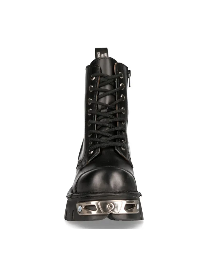 Ankle Boot Black Reactor With Laces MNewmili083S35 WomenMen New Rock Boots
