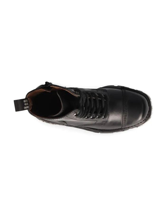 Ankle Boot Black Reactor With Laces MNewmili083S35 WomenMen New Rock Boots