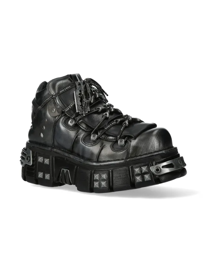 Ankle Boot Black Tower With Laces M106phscV2 WomenMen New Rock Booties