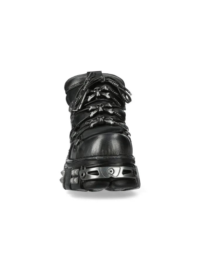 Ankle Boot Black Tower With Laces M106phscV2 WomenMen New Rock Booties