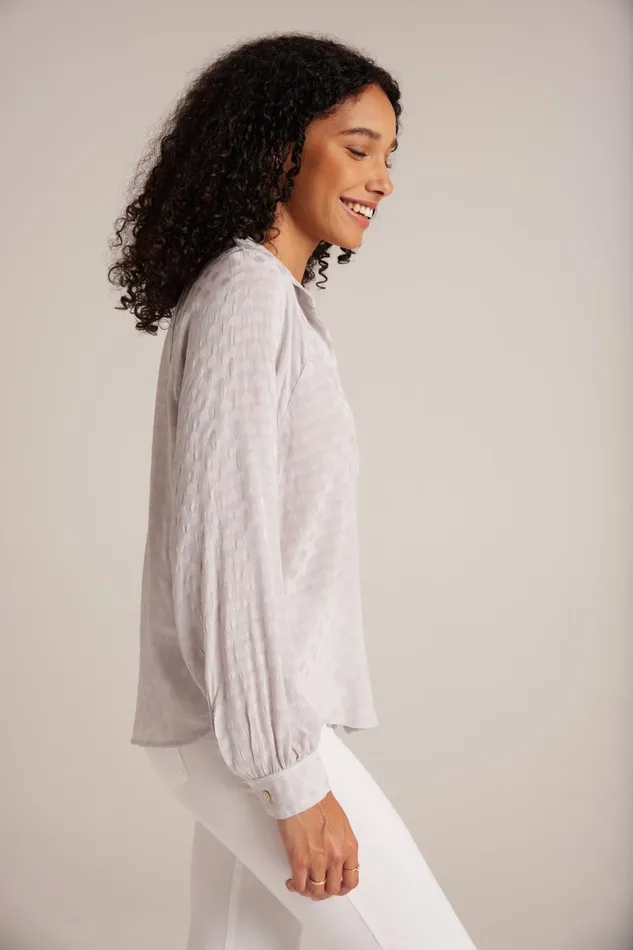 Bella Dahl Long Sleeve Round Hem Bishop Sleeve Shirt 8211 Silver Pearl 8211 Women Bella Dahl Long Sleeve Round Hem Bishop Sleeve Shirt 8211 Silver Pearl 8211 Women