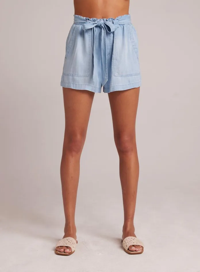 Bella Dahl Shorts Belted Pocket Short 8211 Caribbean Wash 8211 Women Bella Dahl Shorts Belted Pocket Short 8211 Caribbean Wash 8211 Women