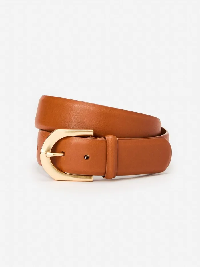 Bellport Leather Belt Dark Vachetta Women JMcLaughlin Belts