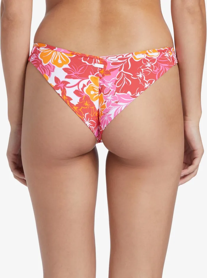 Bikinis Women Roxy Sea Spray Cheeky Bikini Bottoms Hilo Hibiscus 8211 Small