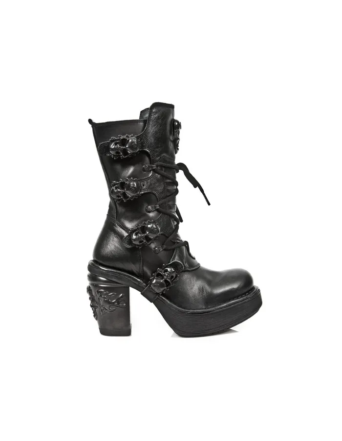Black M8366S8 WomenMen New Rock Boots
