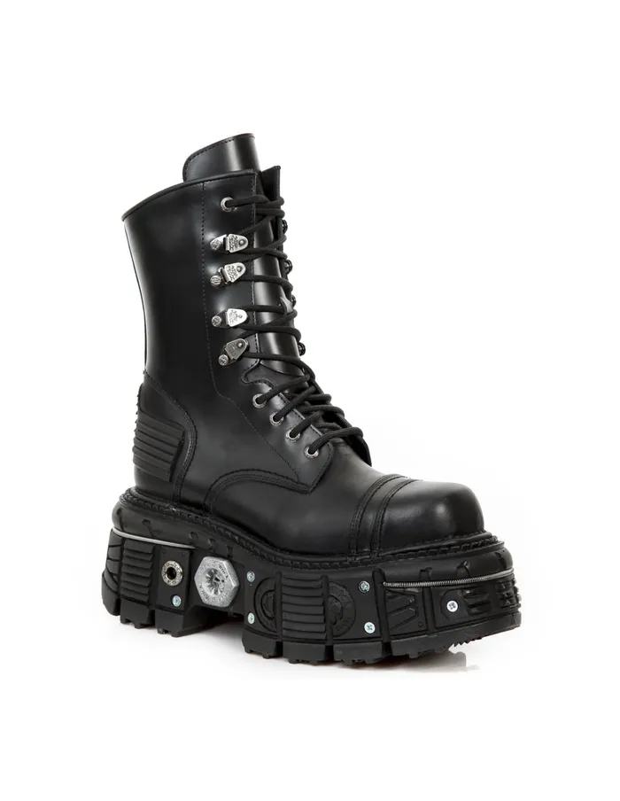 Boot Black Imperfect MTank001C2 WomenMen New Rock Boots