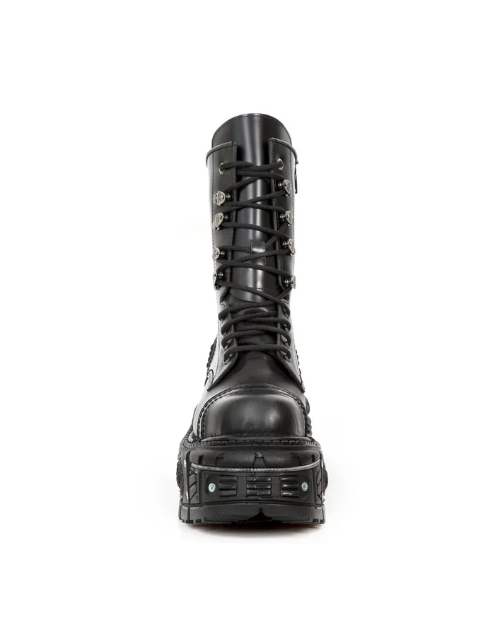Boot Black Imperfect MTank001C2 WomenMen New Rock Boots