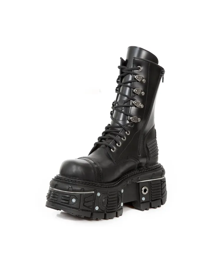 Boot Black Imperfect MTank001C2 WomenMen New Rock Boots