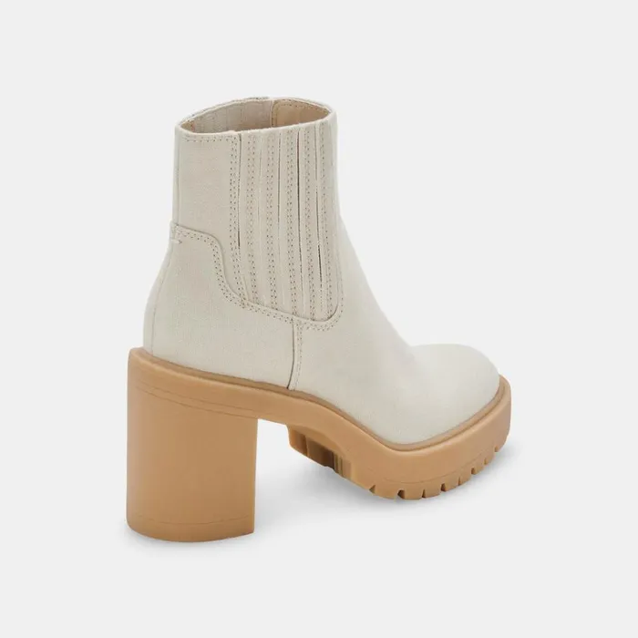 Boots and Booties Women Dolce Vita Caster Booties Sandstone Canvas
