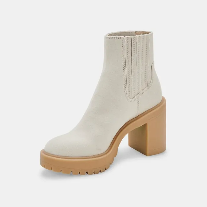 Boots and Booties Women Dolce Vita Caster Booties Sandstone Canvas