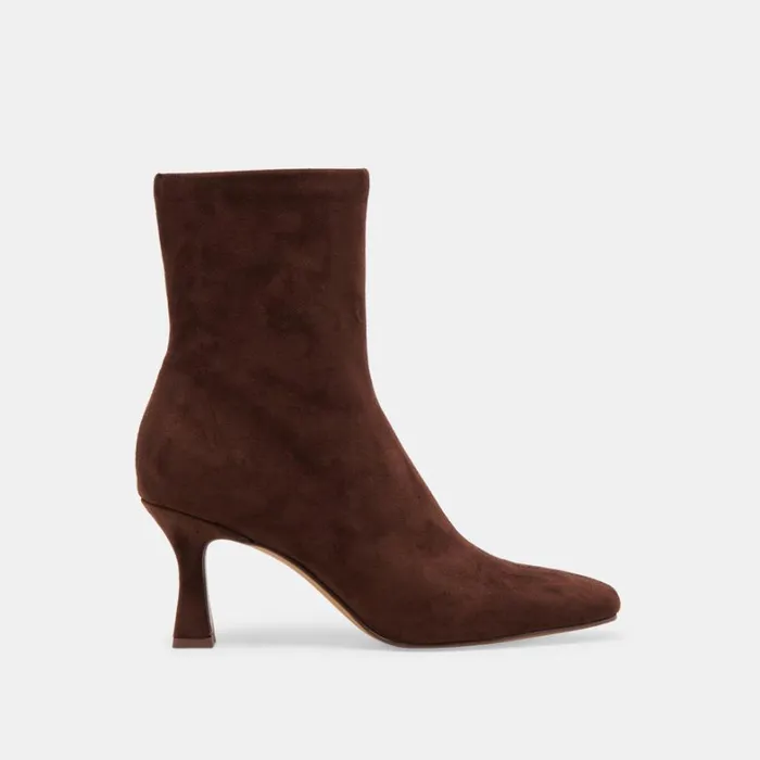 Boots and Booties Women Dolce Vita Glamor Boots Dk Brown Stella Suede
