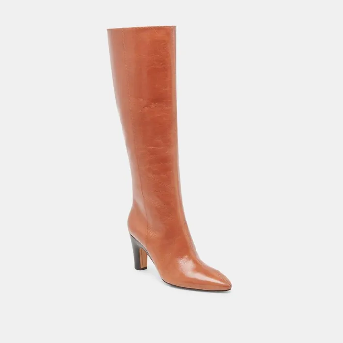 Boots and Booties Women Dolce Vita Nelas Boots Cognac Leather