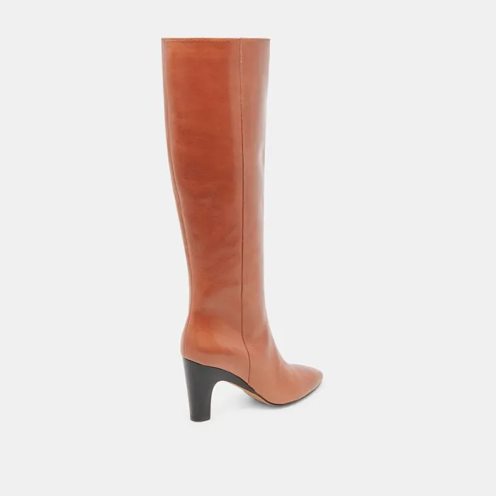 Boots and Booties Women Dolce Vita Nelas Boots Cognac Leather
