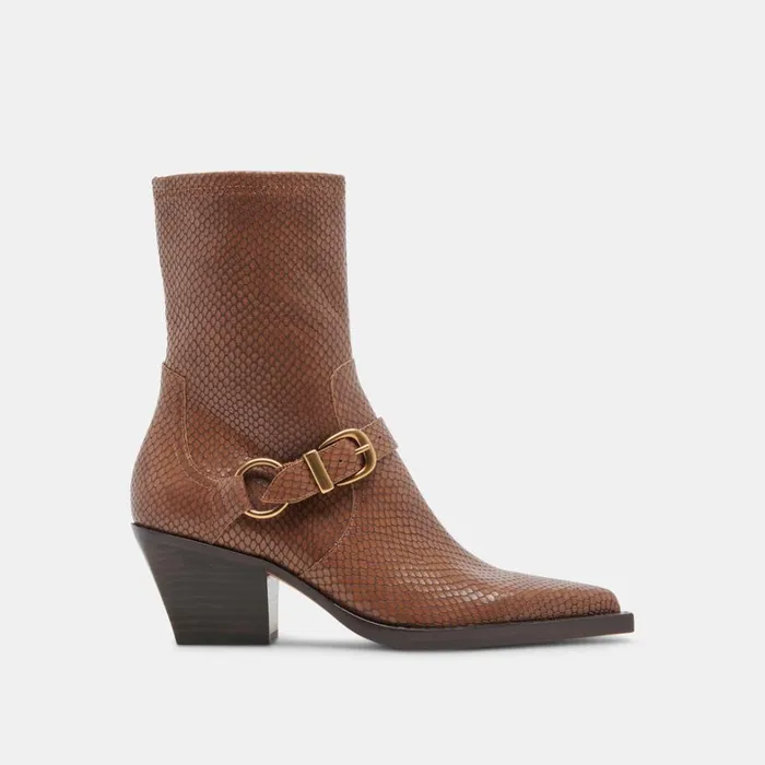Boots and Booties Women Dolce Vita Rave Boots Saddle Embossed Leather