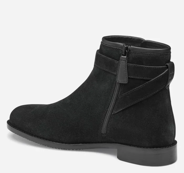 Boots and Booties Women Johnston and Murphy Darby Snap Bootie Black Suede Boots and Booties Women Johnston and Murphy Darby Snap Bootie Black Suede