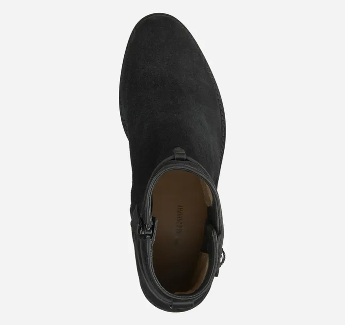 Boots and Booties Women Johnston and Murphy Darby Snap Bootie Black Suede Boots and Booties Women Johnston and Murphy Darby Snap Bootie Black Suede