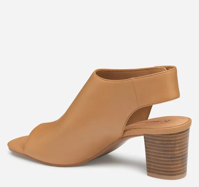Boots and Booties Women Johnston and Murphy Evelyn OpenToe Bootie Tan Glove Leather Boots and Booties Women Johnston and Murphy Evelyn OpenToe Bootie Tan Glove Leather