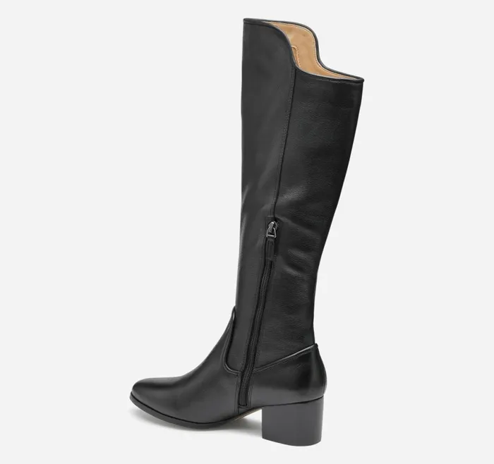 Boots and Booties Women Johnston and Murphy Trista Rider Boot Black Calfskin Boots and Booties Women Johnston and Murphy Trista Rider Boot Black Calfskin