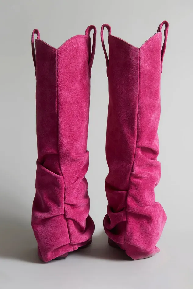 Boots Women R13 Mid Cowboy Boot 8211 Pink Suede