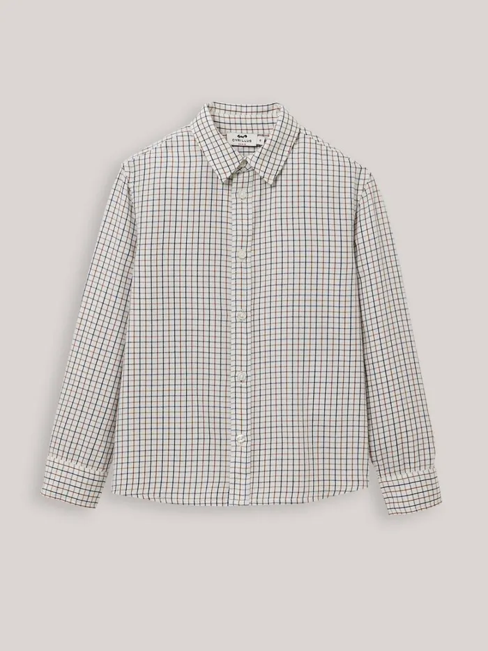 Boys Clothing Cyrillus Tattersall Check Shirt Tattersall Beige