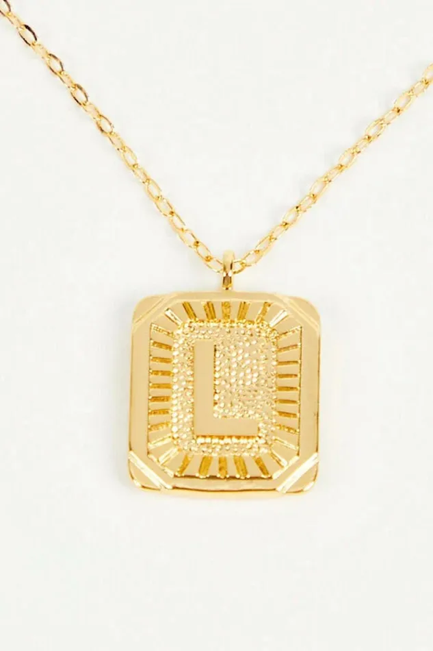 Burst Tag Monogram Necklace 8211 L Jewelry Altar8217d State Women
