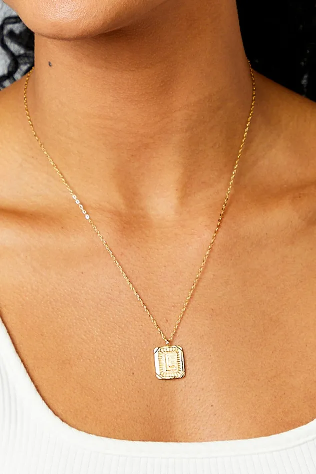Burst Tag Monogram Necklace 8211 L Jewelry Altar8217d State Women