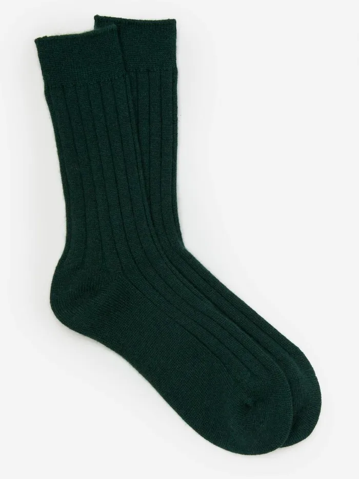 Cashmere Socks Dark Green Men JMcLaughlin Socks