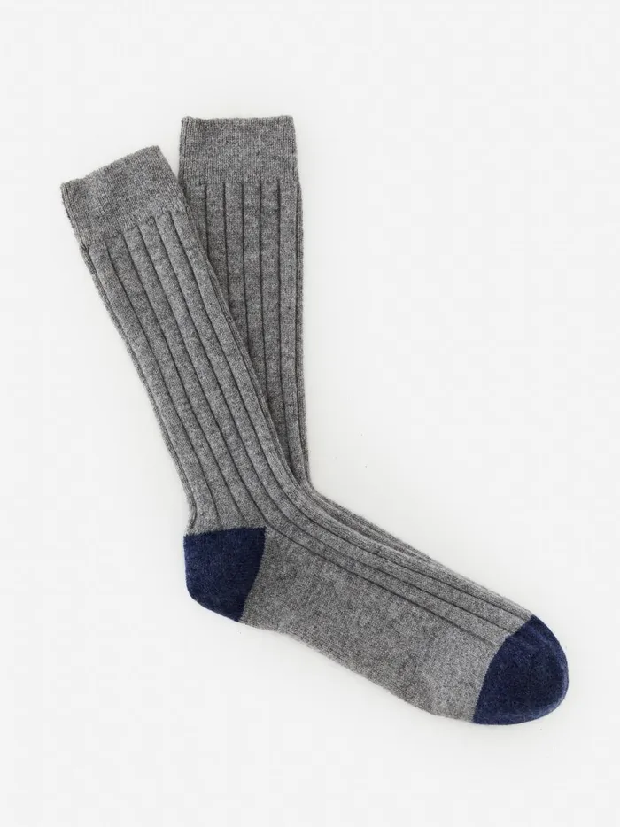 Cashmere Socks Heather Graydenim Men JMcLaughlin Socks
