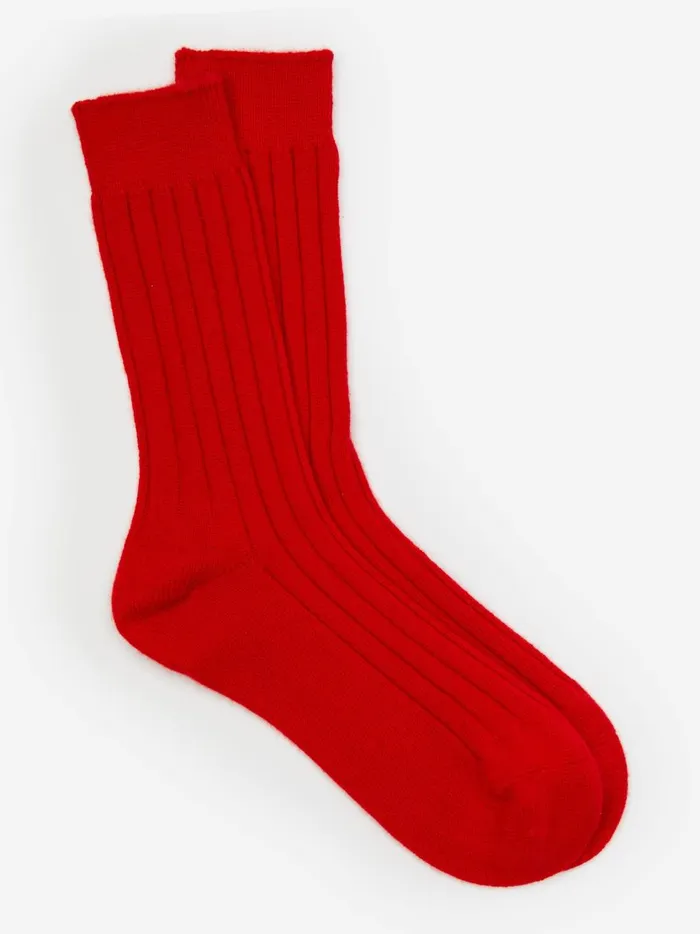 Cashmere Socks Red Men JMcLaughlin Socks