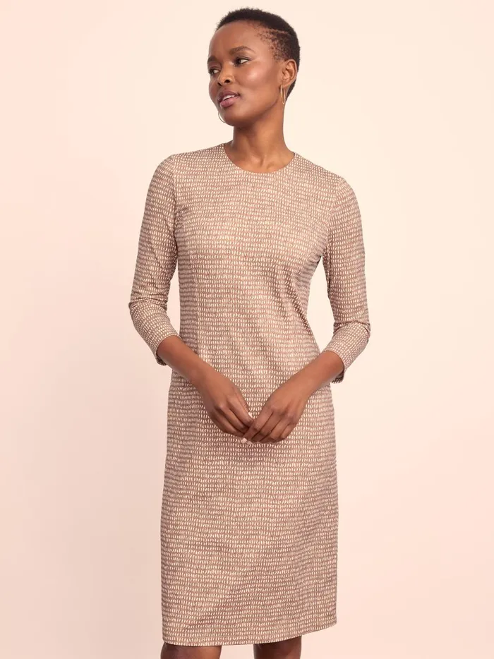 Catalyst Dress In Abstract Order Khakicream Women JMcLaughlin Dresses