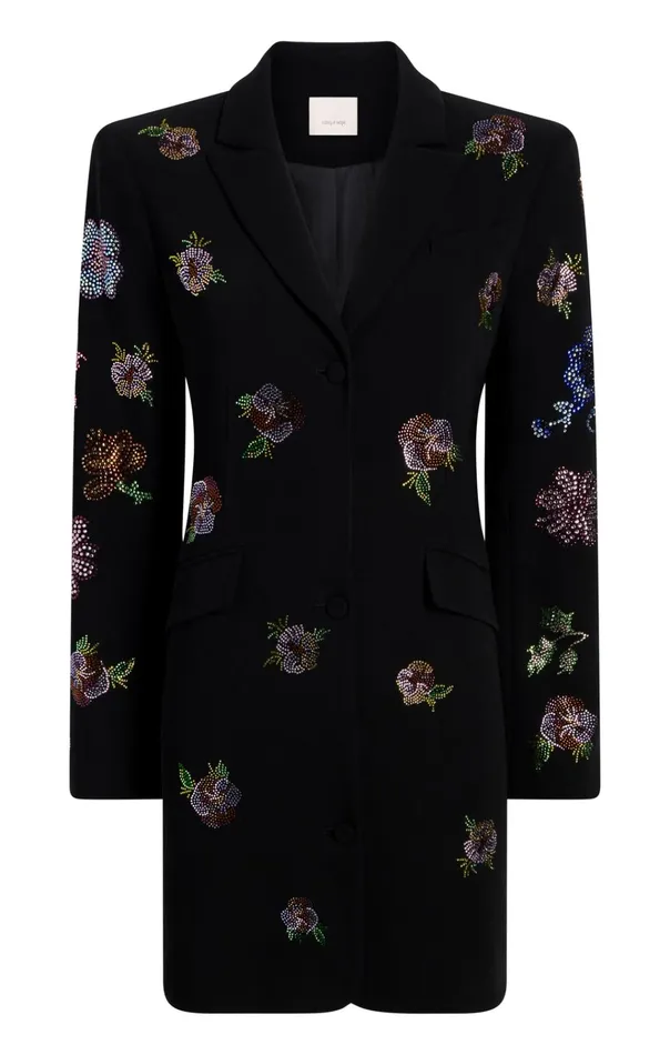 Cinq Sept Cocktail and Evening Heatset Pansy Garden Long Sleeve Joel Dress Blackmulti 8211 Women