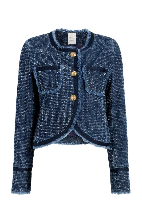 Cinq Sept Denim Boucle Denim Zanda Jacket Indigo 8211 Women