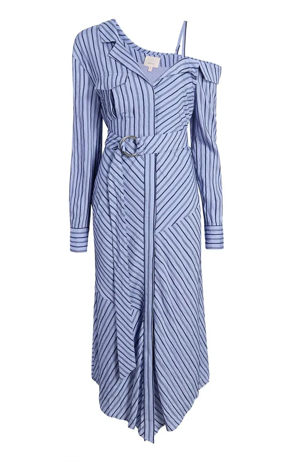 Cinq Sept Midi Marcella Dress Navyraincloud 8211 Women