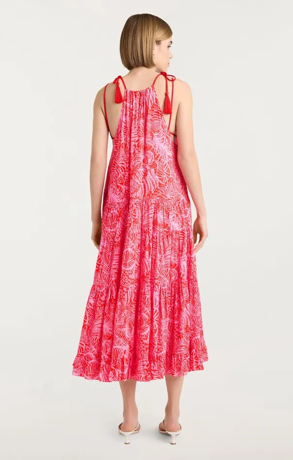 Cinq Sept Midi Tropical Inkblot Winnie Dress Bisoububblegum 8211 Women